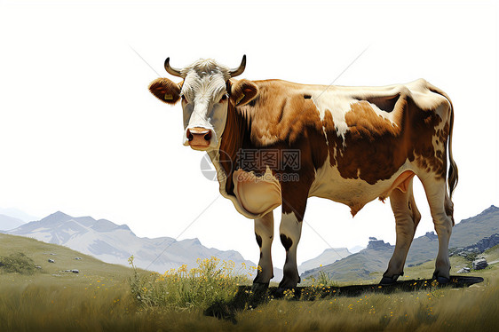 乡村农业养殖的牛群图片