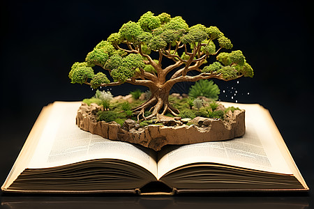书中的树背景图片