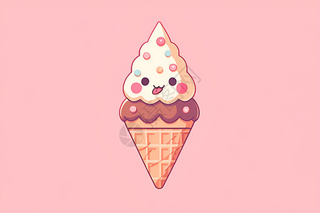 粉色冰淇淋食物像素素材高清图片