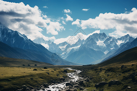 风景优美的山谷景观图片