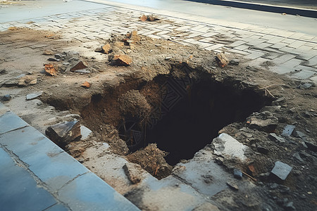 道路维修施工现场背景图片