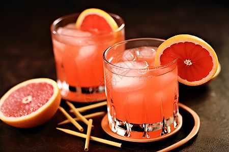 葡萄柚鸡尾酒图片
