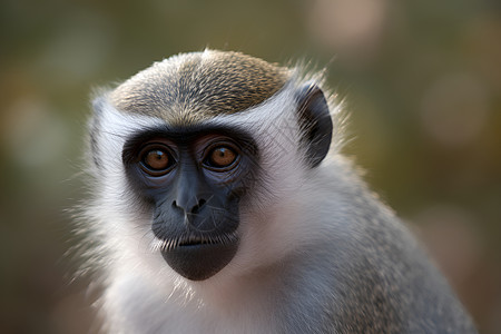 一只可爱的灰色猴子图片