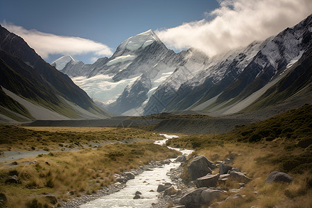 竹林流水清晨山谷流水背景