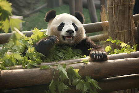 动物园内的熊猫图片