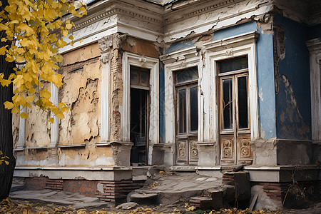 废弃的房子建筑物图片