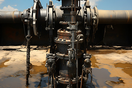 户外的工业石油机器图片
