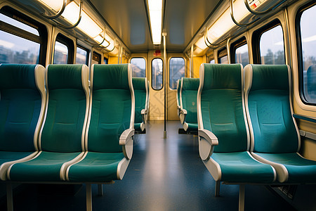 空荡的火车内部背景图片