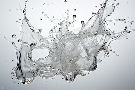 透明的液体水花背景图片