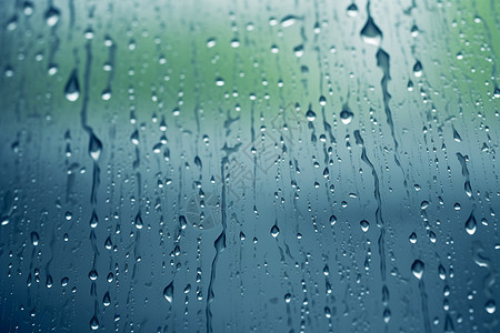 玻璃雨滴窗户上的水珠背景