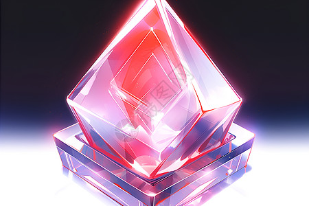 红白色的水晶背景图片