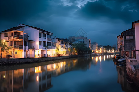 乡村夜景图片