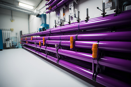工厂里的紫色管道图片