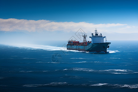 海洋上的轮船背景图片