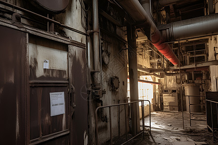 破旧的工厂废墟图片