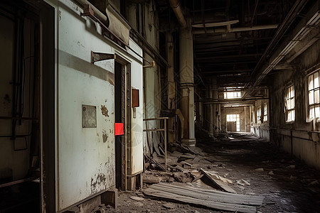 被遗弃的破旧工厂图片