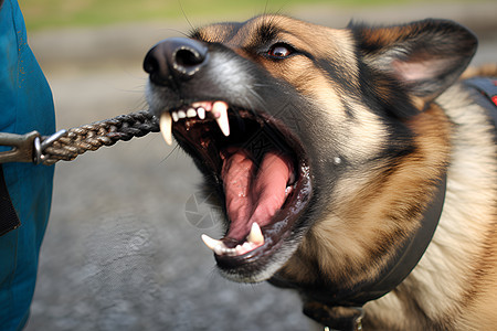 愤怒的警犬图片