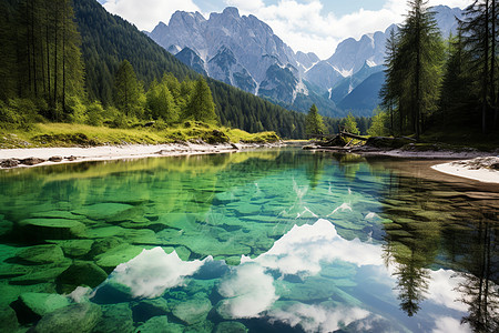 湖光山色背景图片