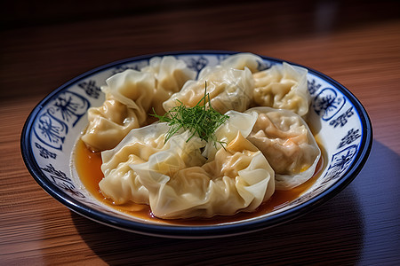 餐桌上的水饺背景图片