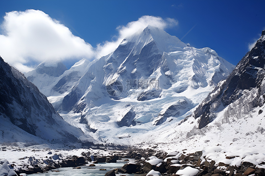 冬季高山风景图片