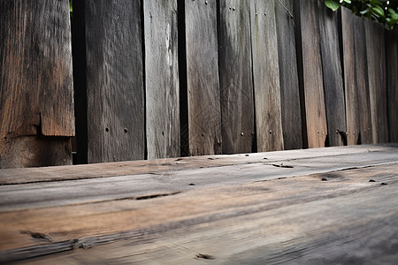 一块木质围墙背景图片