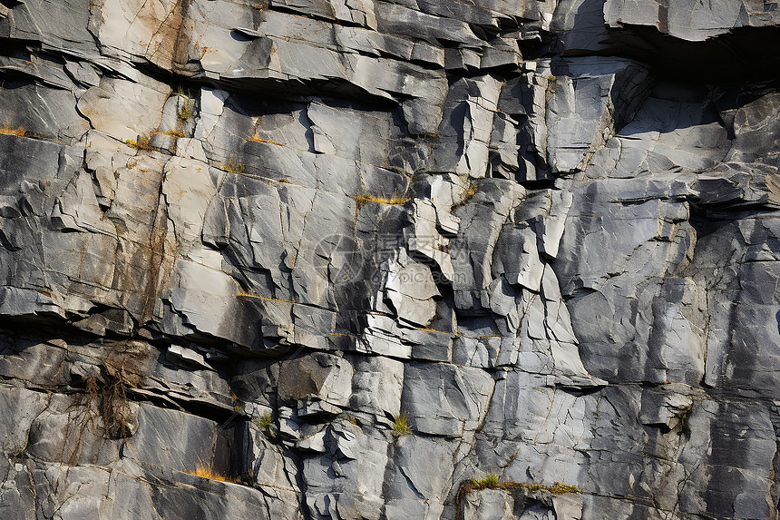 崎岖的岩石峭壁图片