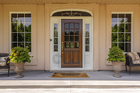 古典雅致的前门背景图片