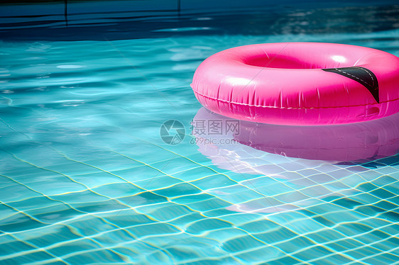 粉色的游泳圈图片