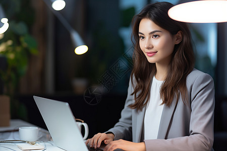 自信成功的女商人背景图片