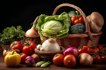 健康新鲜的蔬菜食材图片