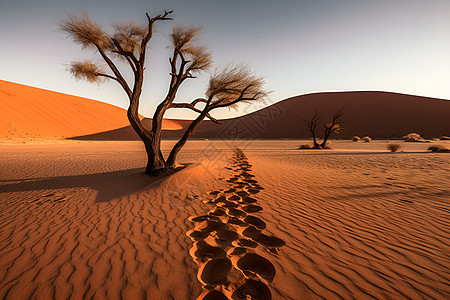寂静的沙漠背景图片