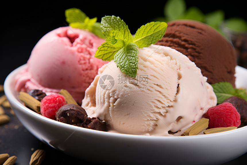 夏日冰淇淋甜蜜诱人图片