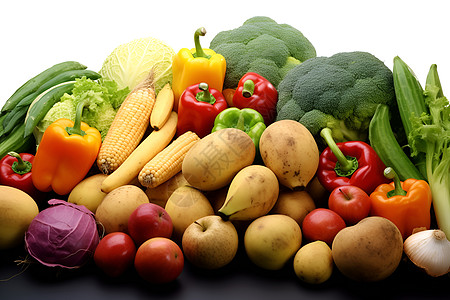 五彩缤纷的蔬菜堆图片
