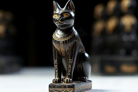 法老神庙上的猫像图片