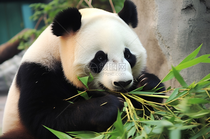 熊猫享受美食图片