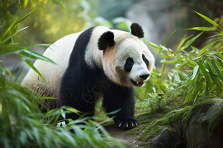 大熊猫漫步图片