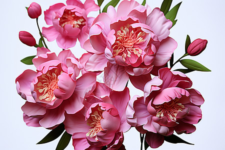 盛放的粉色花卉图片