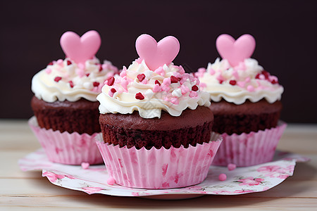 粉色的蛋糕小蛋糕糖霜高清图片