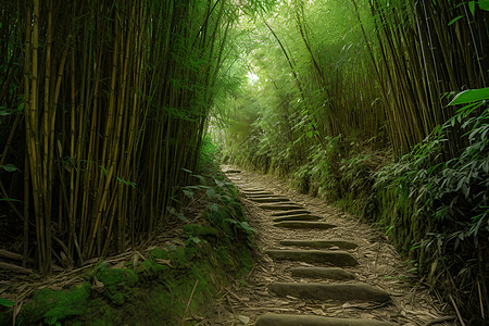 竹林小径背景图片