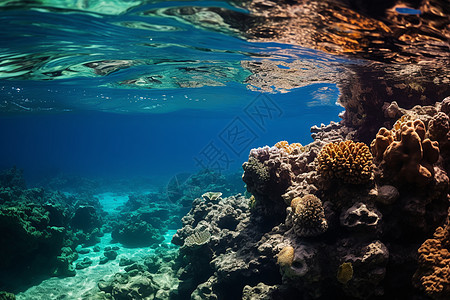 美丽的珊瑚礁海洋图片