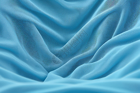 柔软的蓝色网状布料图片