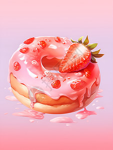 美味诱人的甜甜圈背景图片