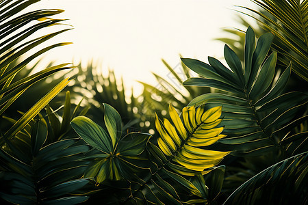 热带森林中的叶子图片
