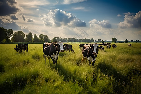 户外放牧的牛群图片