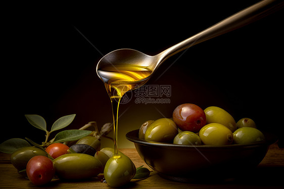 营养的橄榄和橄榄油图片