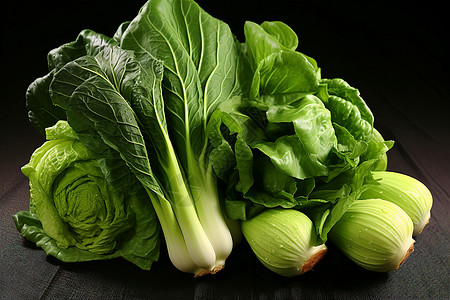 健康的绿叶菜高清图片