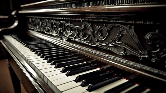钢琴上的发音按键图片