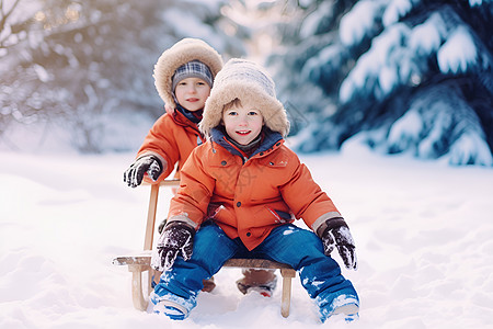 冰雪乐园的孩子图片