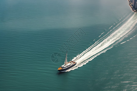 帆船在海上行驶海上的帆船背景