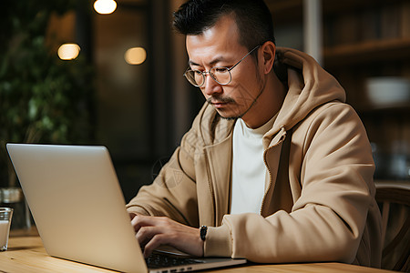 眼神专注的男子高清图片